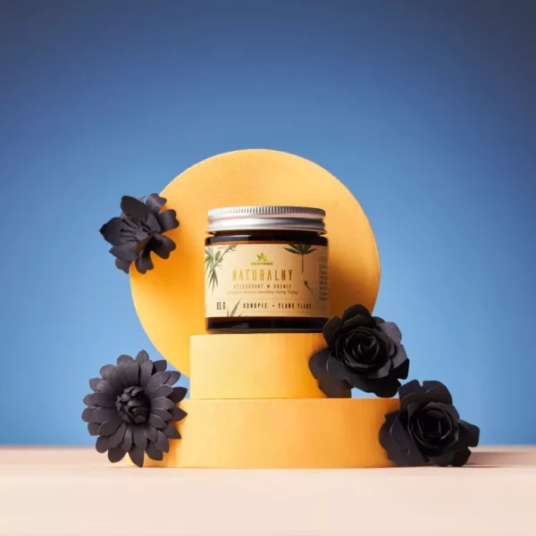 Naturalny dezodorant konopny w kremie z CBD o zapachu wanilii i kwiatów Ylang Ylang