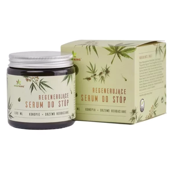 Regenerujące serum do stóp z CBD o zapachu drzewa herbacianego