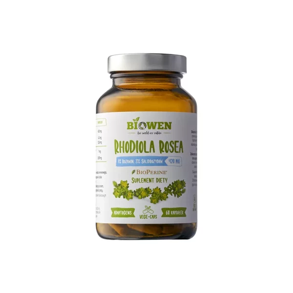 Rhodiola Rosea | Zmęczenie, wydajność, stres | 420 mg | 3% salidrozydów i 1% rozawin -