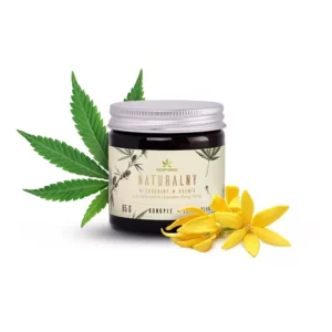 Naturalny dezodorant konopny w kremie z CBD o zapachu wanilii i kwiatów Ylang Ylang