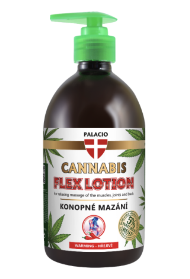 Konopny żel rozgrzewający z pompką 500ml