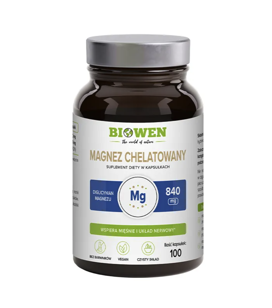 Magnez chelatowany | diglicynian magnezu | 840 mg